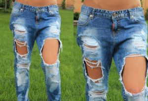 Большие дырки на джинсах