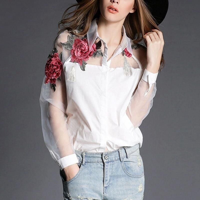 Как украсить рубашку своими руками. Блузка с орнаментом из бисера | Прическа и макияж