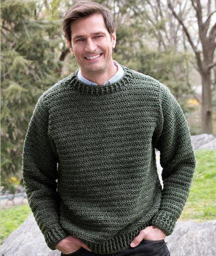 Модный мужской свитер вязаный спицами - 72 фото