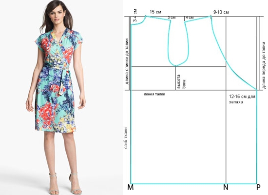 Платье с запахом: простая выкройка, основы моделирования, фото, видео мк