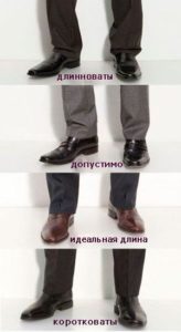 длина мужских брюк