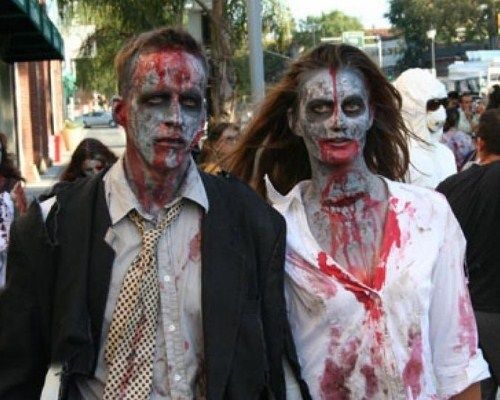 Грим и макияж для зомби для мальчиков на Хэллоуин