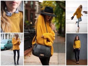 сочетания с желтым свитером