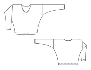 Схема 2. Выкройка свитера оверсайз 