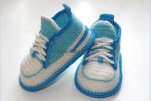 Голубые пинетки кроссовки