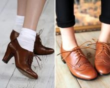 коричневые туфли женские с чем носить