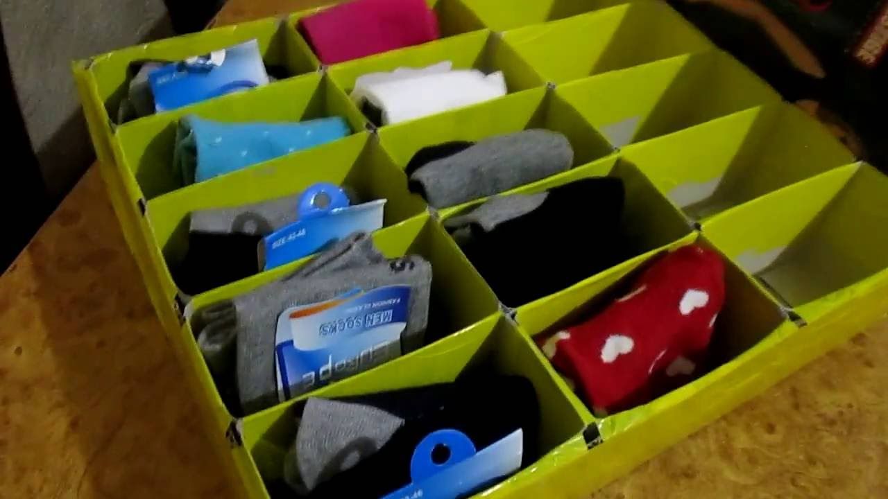 Хранение носков в шкафу своими руками