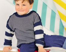полосатый свитер для мальчика