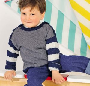 полосатый свитер для мальчика