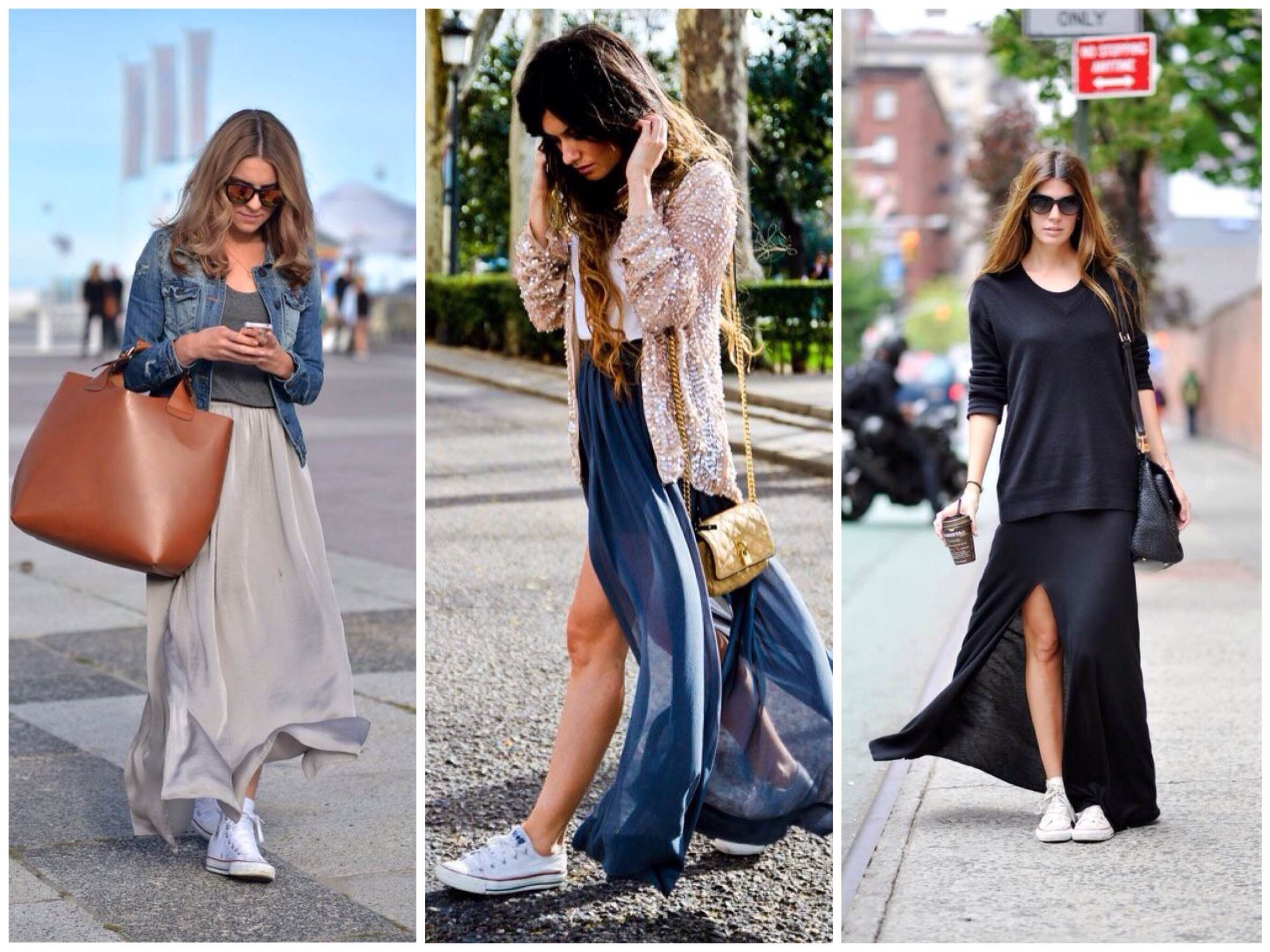 Как носить длинные юбки с кроссовками: советы стилиста и модные образы