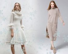 модели зимних платьев