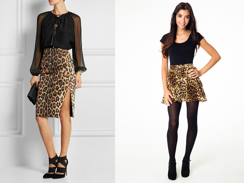 колготки для леопардовой юбки