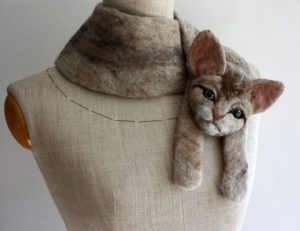 Как сделать шарф из кошачьей шерсти
