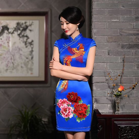 платье из шёлка в китайском стиле