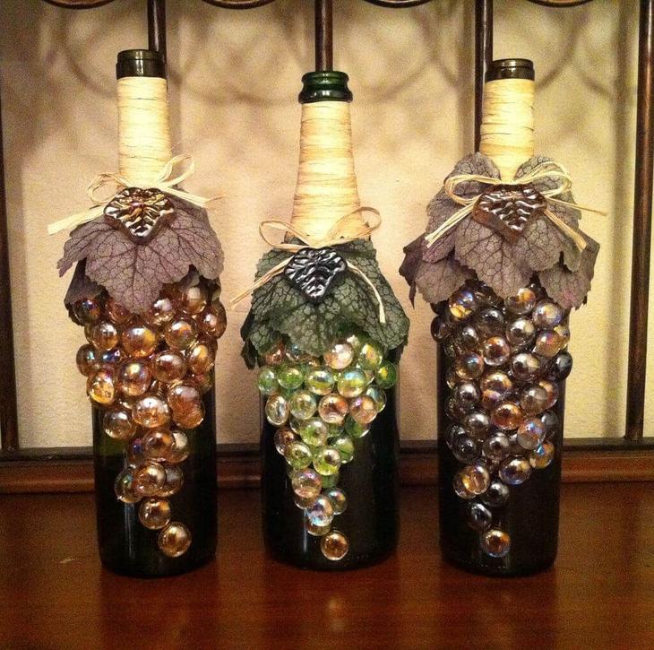 декорированные бутылки