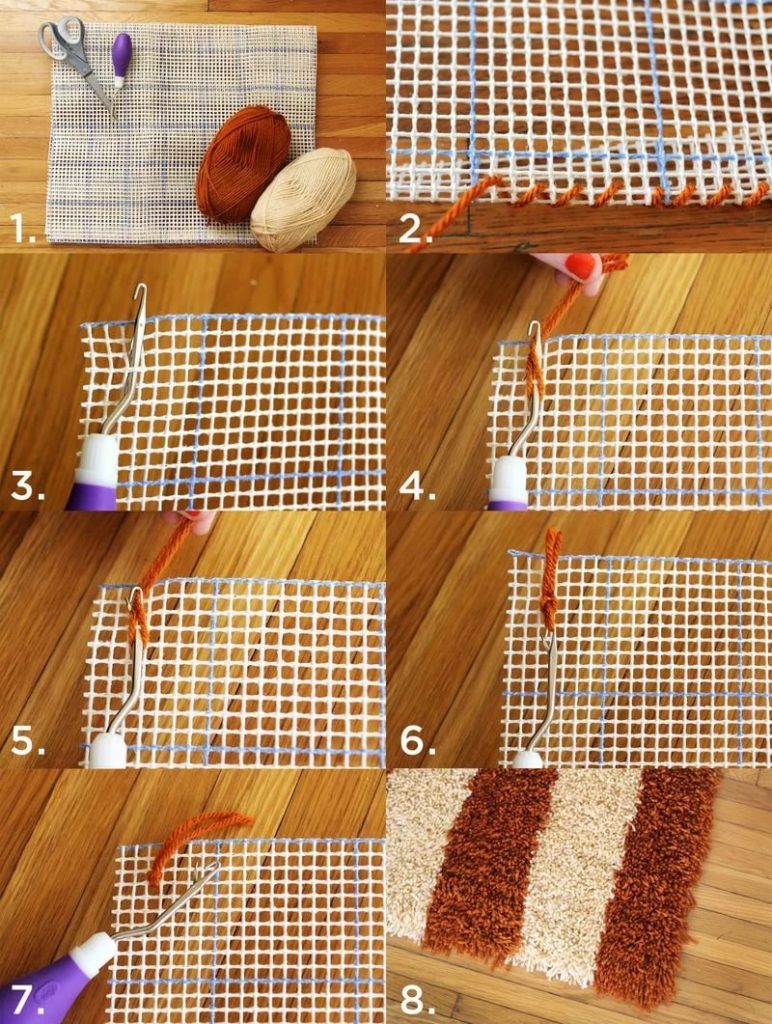 Как сделать коврик из цветной бумаги своими руками пошагово с фото