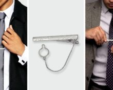 Как носить зажим для галстука с цепочкой