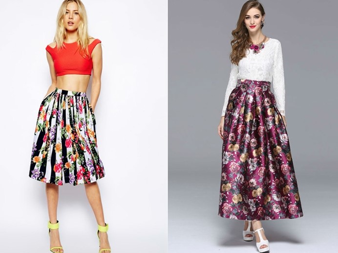 С чем носить юбки разных цветов?