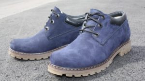 нубук синие ботинки