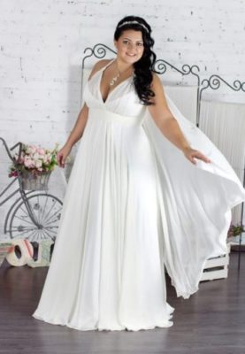 свадебное платье для невест-пышек