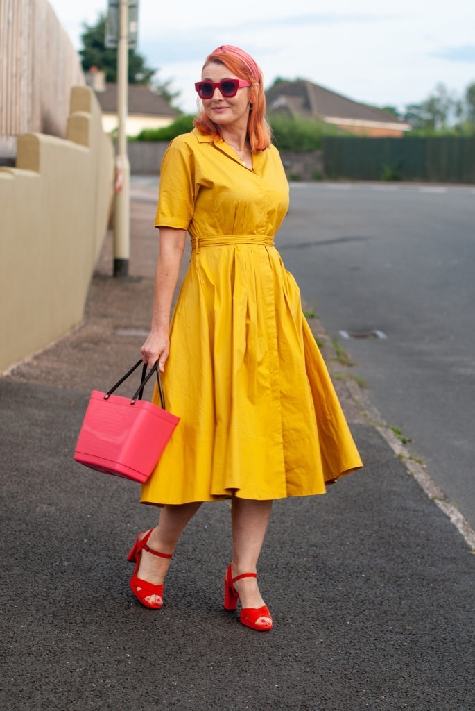 yellow-red outfit