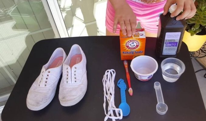 Как отбелить шнурки белые в домашних условиях