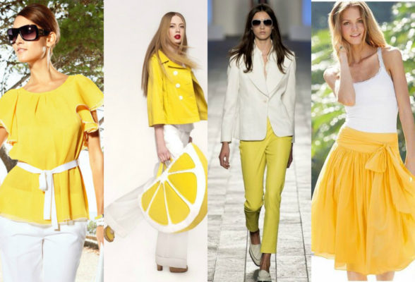 Сочетание с жёлтым цветом в одежде