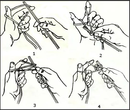 Как вязать шнур спицами