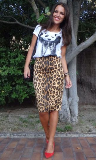 леопардовая юбка
