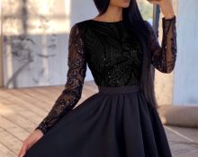 Стильное маленькое черное платье